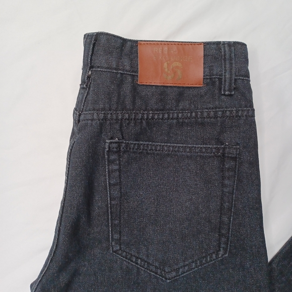 Regal Exchange Men's Size 32 Black Straight Leg Denim Moto Jean's - Picture 11 of 12